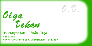 olga dekan business card
